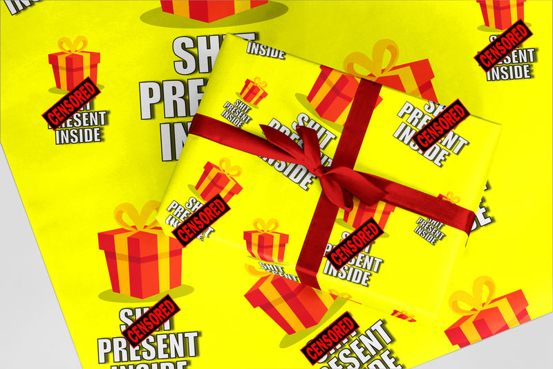 Rude Wrapping Paper 29 Sh** Present Inside Funny Christmas and Birthday Gift Wrap