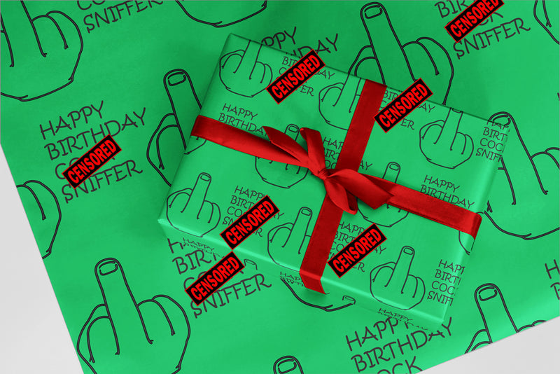 Rude Wrapping Paper 47 Happy Birthday Cxxx Sniffer Funny Birthday Gift Wrap