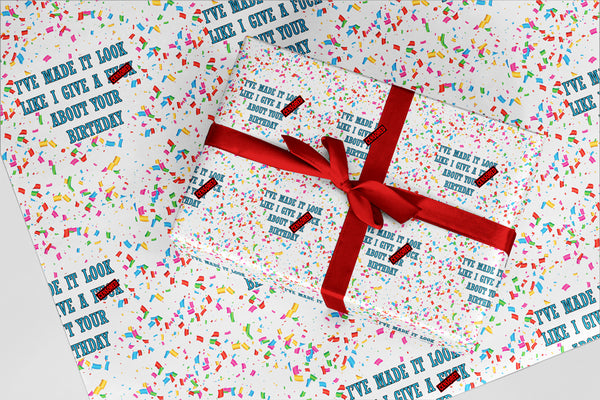 Rude Wrapping Paper 57 I Made It Look Like I Give A Fxxx Funny Christmas and