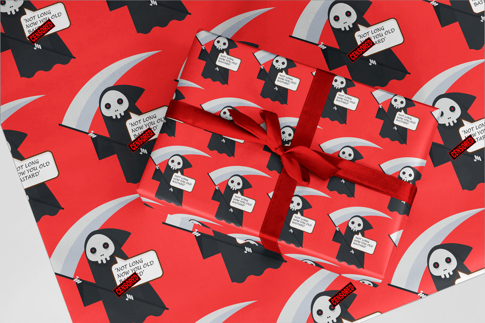 Rude Wrapping Paper 61 Not Long Now You Old Baxxx*d Funny Christmas and Birthday Gift Wrap – Rude Wrapping Paper 61 Not Long Now You Old Baxxx*d Funny Christmas and
