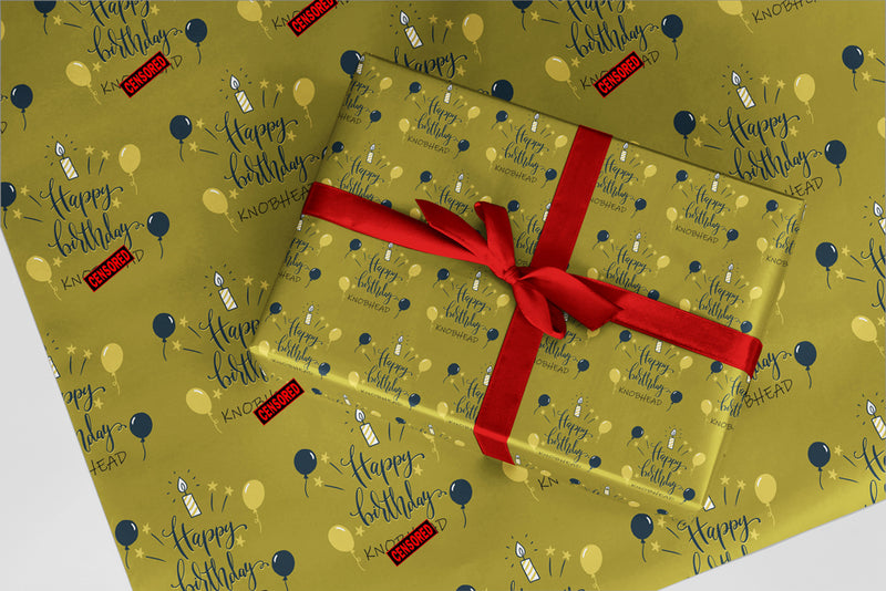 Rude Wrapping Paper 62 Happy Birthday Kxxxhead Funny Christmas and Birthday Gift Wrap