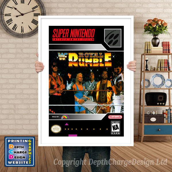 Wwf Royal Rumble Super Nintendo Game Inspired Theme Retro Gaming Poster