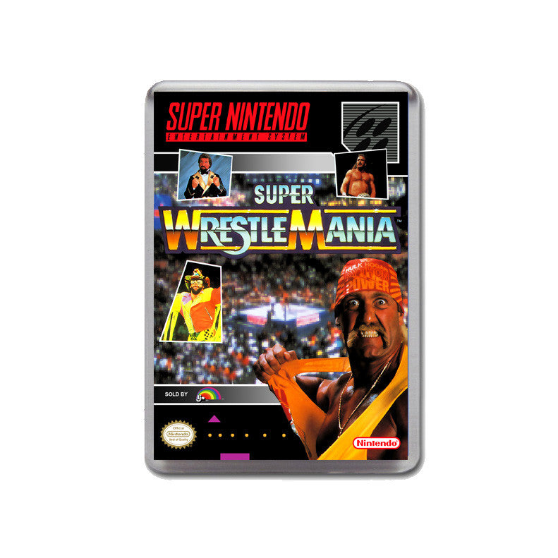 Wwf Super Wrestlemania - SNES GAME inspired Retro Gaming Magnet