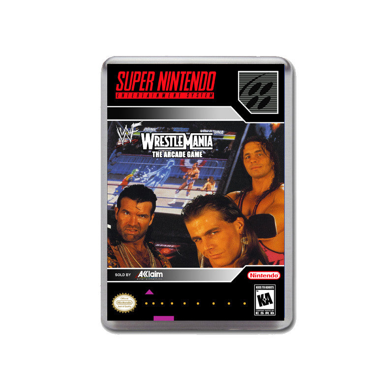 Wwf Wrestlemania The Arcade Game - SNES GAME inspired Retro Gaming Magnet