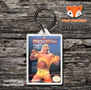 WWF Wrestle Mania Challenge Retro NES Game Cover Art Gaming Keyring