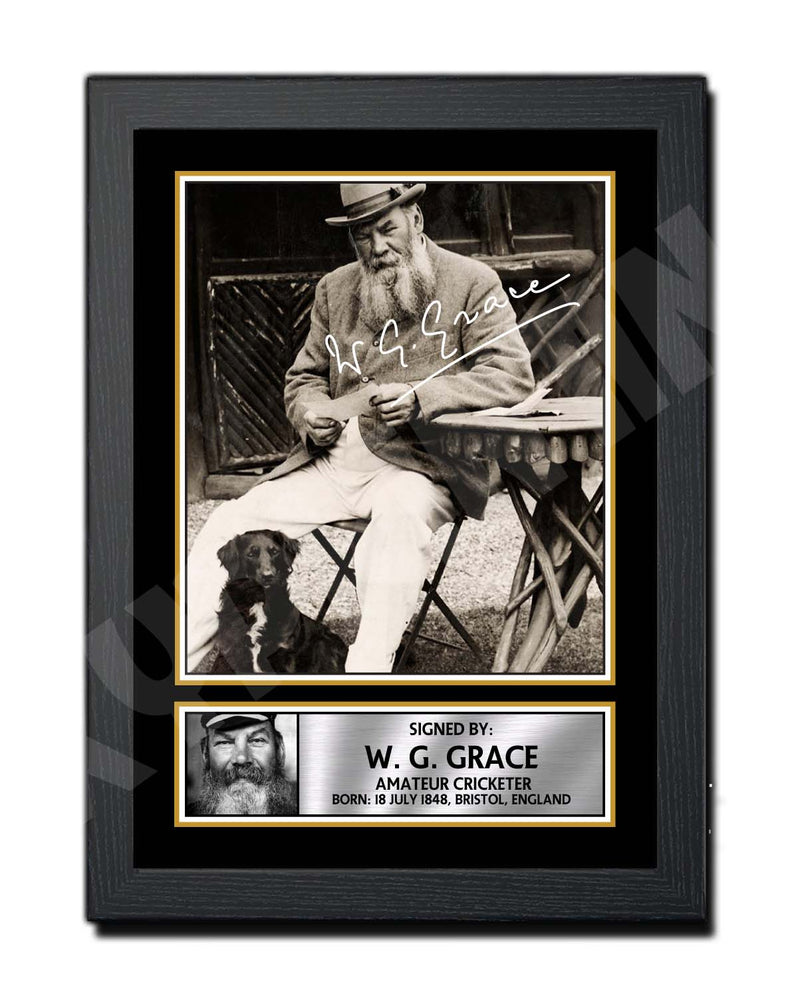 W G GRACE 2 Limited Edition Cricketer Signed Print - Cricket Player