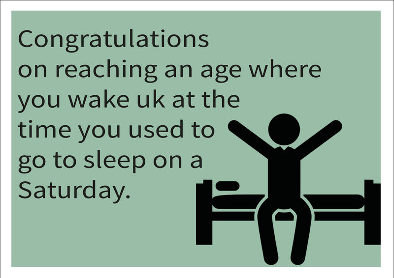 Waking Up INSPIRED Adult Personalised Birthday Card Birthday Card