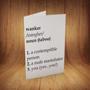 Wanker INSPIRED Adult Personalised Birthday Card Birthday Card