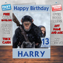 War For The Planet Of The Apes 2 Theme Style Personalised Kids Inspired Movie Birthday Card (SA)