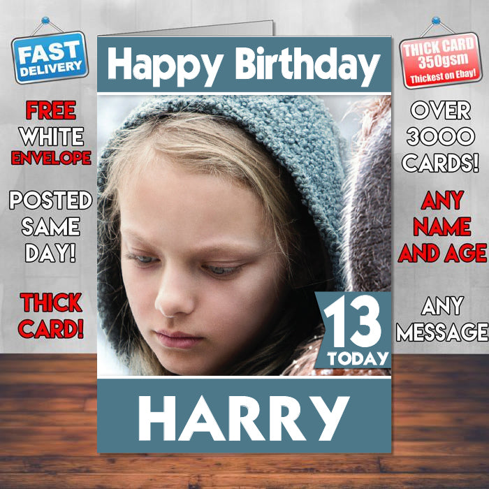 War For The Planet Of The Apes Theme Style Personalised Kids Inspired Movie Birthday Card (SA)