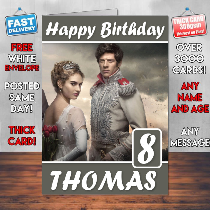 War Peace 2016 Theme Style Personalised Kids Inspired Movie Birthday Card (SA) – War Peace 2016 Theme Style Personalised Movie Birthday Card