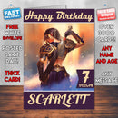 Warrior Fantasy Girl Inspired Style Game Kids Inspired Birthday Card (SA)