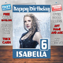 Warrior The Huntsman Winters War Theme Style Personalised Kids Inspired Movie Birthday Card (SA)