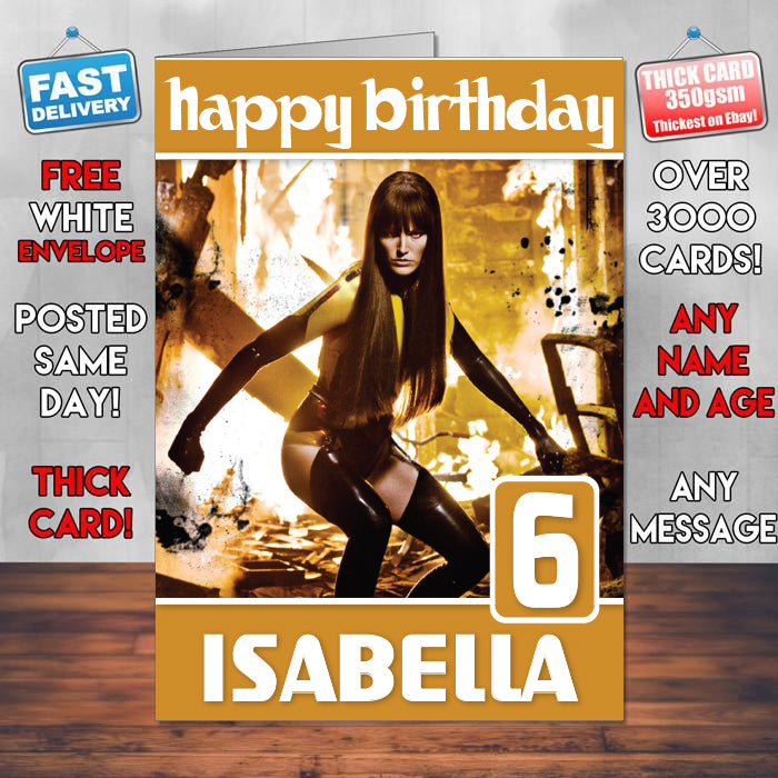 Watch Men Theme Style Personalised Kids Inspired Movie Birthday Card (SA)