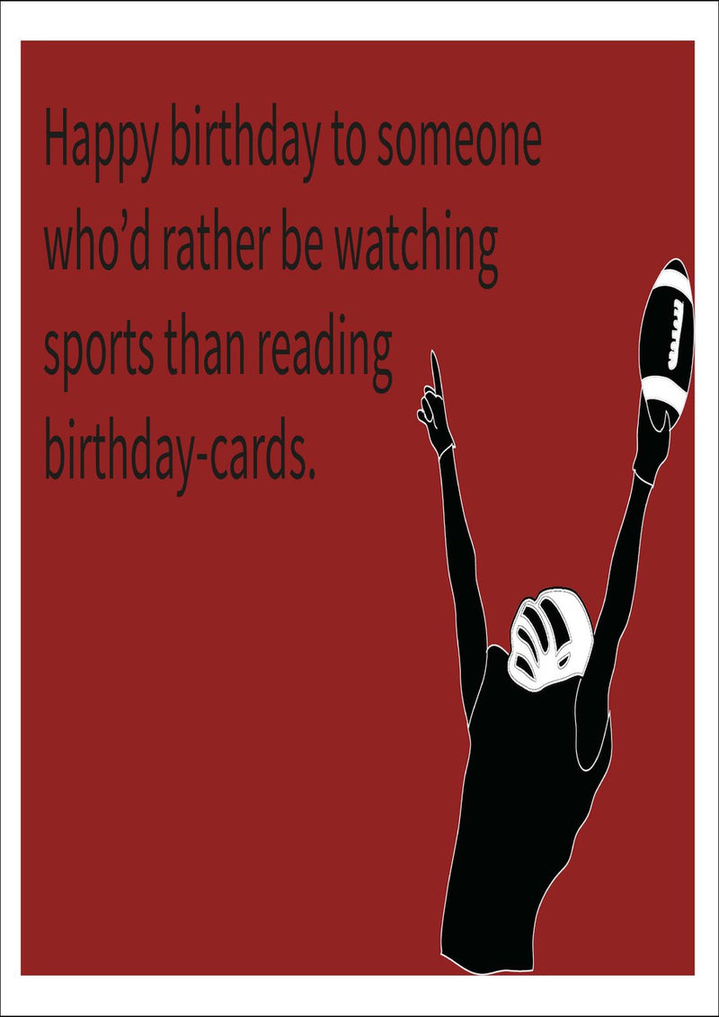 Watch Sports INSPIRED Adult Personalised Birthday Card Birthday Card
