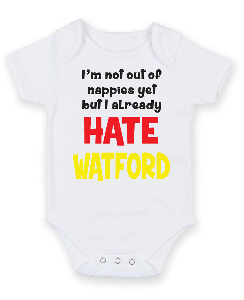 Watford Hate Football Fan Baby Grow Bodysuit