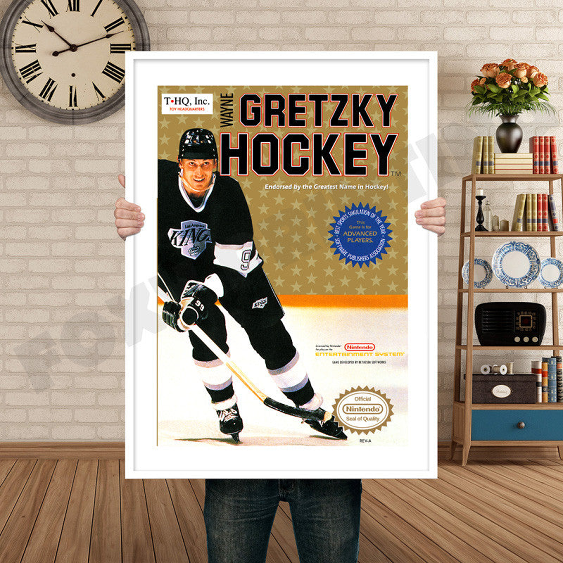 Wayne Gretzky Hockey Retro GAME INSPIRED THEME Nintendo NES Gaming A4 A3 A2 Or A1 Poster Art 616