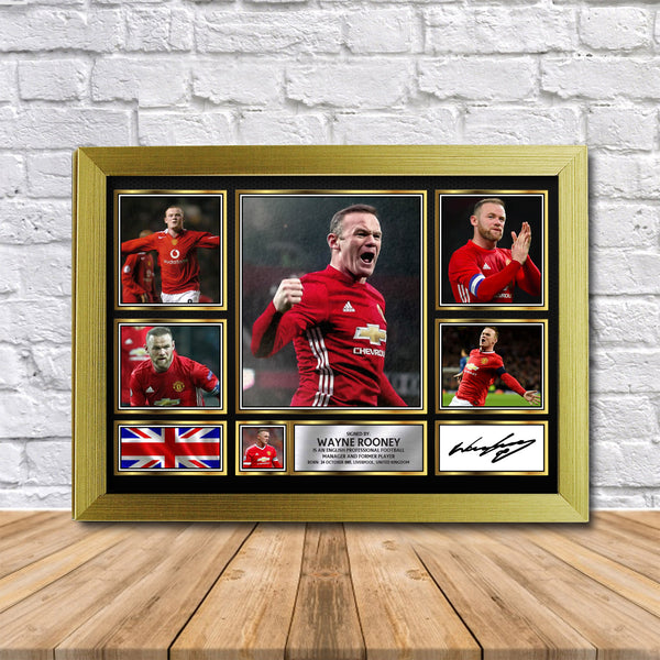 Wayne Rooney Printed Signature Print