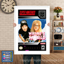 Wayne's World Super Nintendo GAME INSPIRED THEME Retro Gaming Poster A4 A3 A2 Or A1