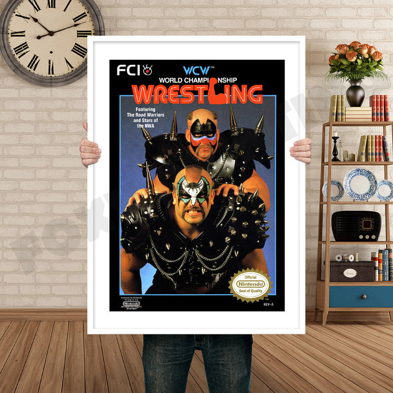 Wcw Wrestling Retro GAME INSPIRED THEME Nintendo NES Gaming A4 A3 A2 Or A1 Poster Art 618