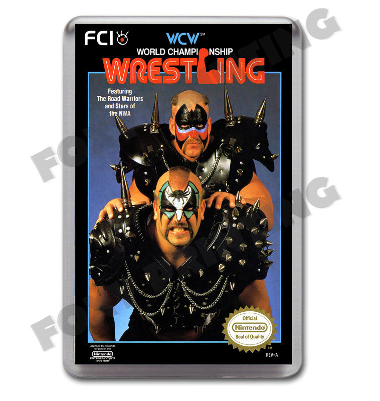 Wcw Wrestling Retro Nintendo NES Game Inspired Fridge Magnet 618