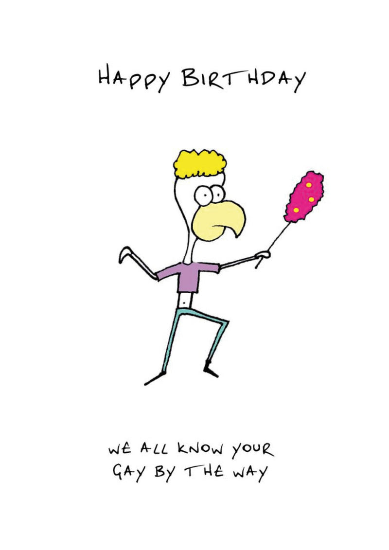 Personalised We All Know Your Gay Btw INSPIRED Adult RUDE Birthday Card