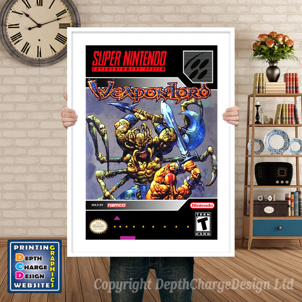 Weaponlord Super Nintendo Game Inspired Theme Retro Gaming Poster