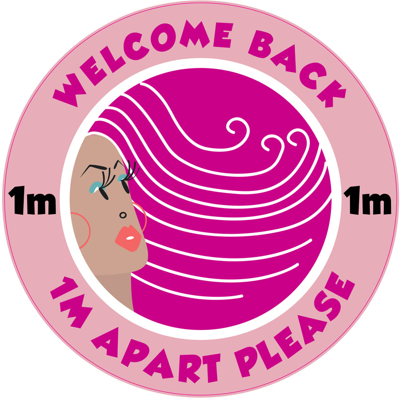 Welcome Back To Your Hair Salon Social Distance Floor Stickers Social Distancing Floor Stickers