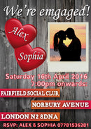 10 X Personalised Printed Engagement We're Engaged INSPIRED STYLE Invites