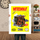 Werewolf Comic Retro GAME INSPIRED THEME Nintendo NES Gaming A4 A3 A2 Or A1 Poster Art 619