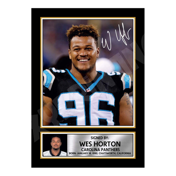 Wes Horton 1 American Football Printed Signature Print