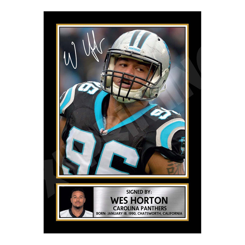 Wes Horton 2 Limited Edition Football Signed Print - American Footballer