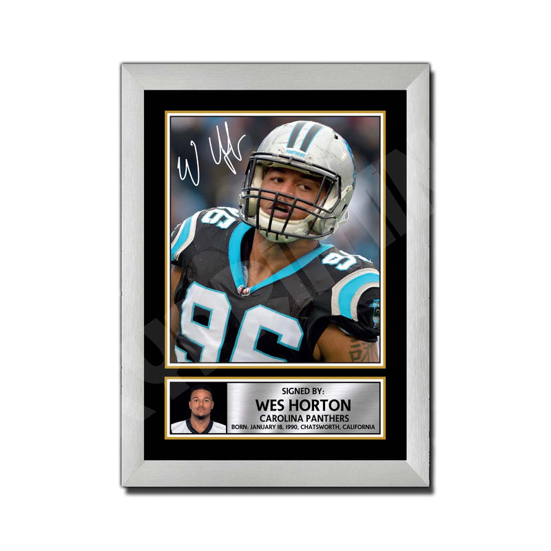 Wes Horton 2 Limited Edition Football Signed Print - American Footballer