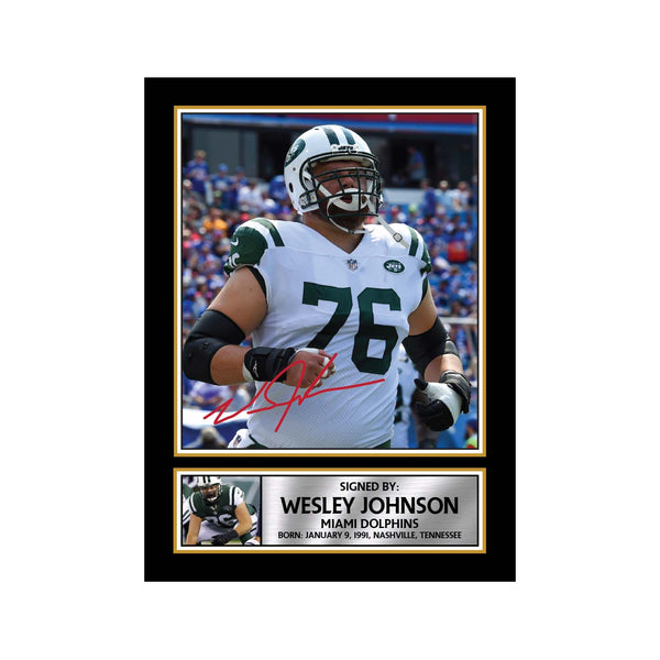 Wesley Johnson American Football Printed Signature Print