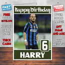 Wesley Sneijder Theme Inspired Kids Inspired Adult Personalised Sports Birthday Card (SA)