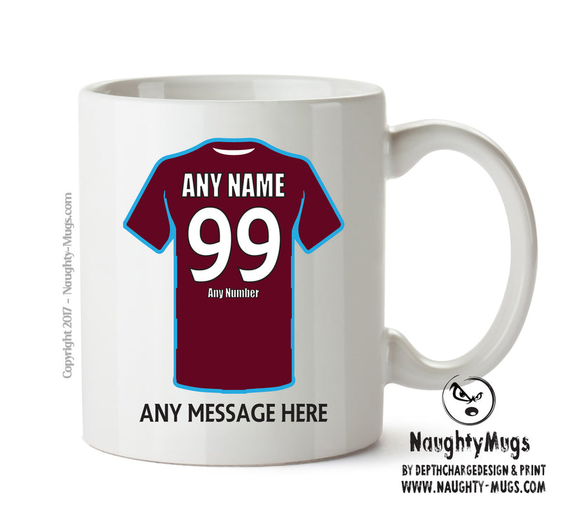 West Ham United Football Team Mug - Personalised Birthday Age and Name