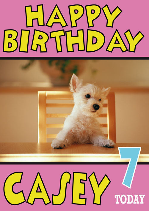 Westie Puppy Cute Birthday Card