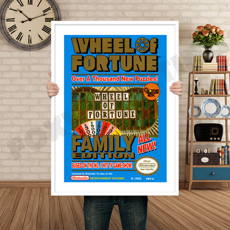 Wheel Of Fortune Family Edition Retro GAME INSPIRED THEME Nintendo NES Gaming A4 A3 A2 Or A1 Poster Art 622