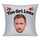 RED MAGIC SEQUIN CUSHION- ANY NAME LOVES ALEXANDER SKARSGARD