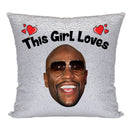 RED MAGIC SEQUIN CUSHION- ANY NAME LOVES FLOYD MAYWEATHER