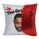 RED MAGIC SEQUIN CUSHION- ANY NAME LOVES IDRIS ELBA