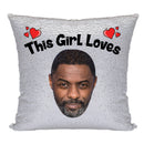 RED MAGIC SEQUIN CUSHION- ANY NAME LOVES IDRIS ELBA
