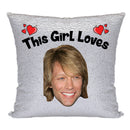 RED MAGIC SEQUIN CUSHION- ANY NAME LOVES JON BON JOVI