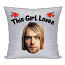 RED MAGIC SEQUIN CUSHION- ANY NAME LOVES KURT COBAIN ROLLING STONES