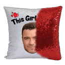 RED MAGIC SEQUIN CUSHION- ANY NAME LOVES LIEV SCHREIBER
