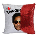 RED MAGIC SEQUIN CUSHION- ANY NAME LOVES LENNY KRAVITZ