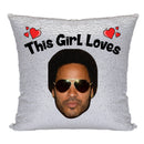 RED MAGIC SEQUIN CUSHION- ANY NAME LOVES LENNY KRAVITZ