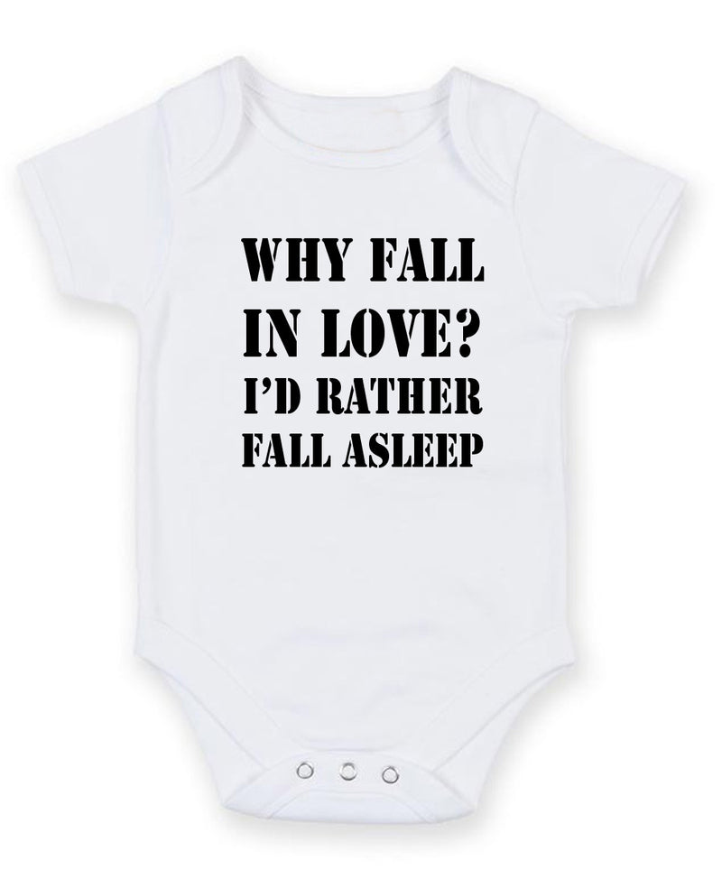 Why Fall In Love Personalised Baby Boy Girl Unisex Short Sleeve Bodysuit