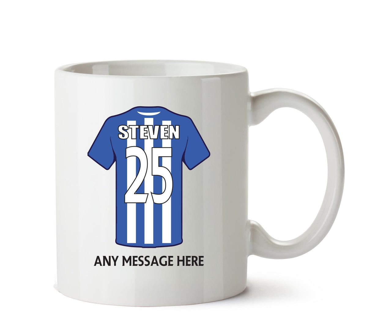 Wigan Athletic Football Team Mug - Personalised Birthday Age and Name – printed mug product image 1