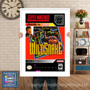 Wildsnake Super Nintendo GAME INSPIRED THEME Retro Gaming Poster A4 A3 A2 Or A1